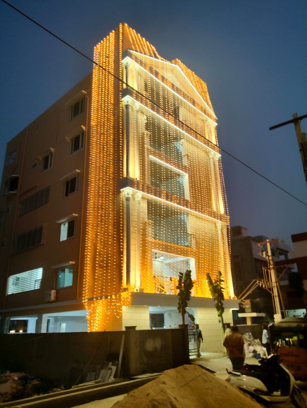 Commercial Aerial Night View